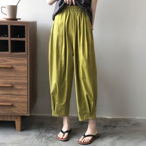 Elastic waist wide leg pants for women's thin Korean version loose new lazy casual pants