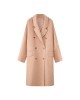 Autumn and winter high-end cocoon shaped double-sided woolen coat, women's simple temperament, long loose wool coat