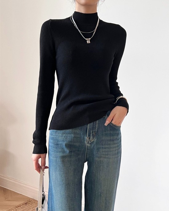 Wool blend yarn high elasticity autumn and winter versatile base sweater