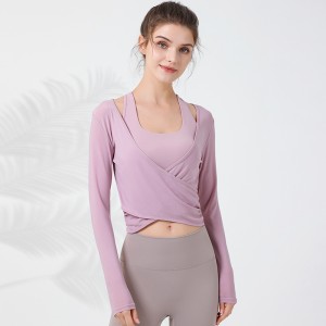 New autumn and winter women's mesh ultra-thin outerwear, slimming and seamless breathable long sleeved yoga clothes, sports and fitness clothes