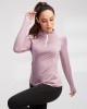 Autumn and winter women sports long sleeve fitness running yoga clothing high elastic bodysuit quick dry standing collar hoodie